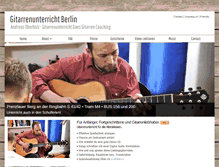 Tablet Screenshot of gitarrenunterrichtberlin.de